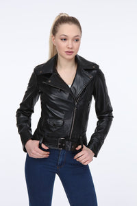AILE Irene Leather Biker Jacket