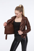 Load image into Gallery viewer, AILE Irene Leather Biker Jacket