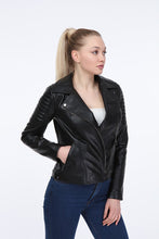 Load image into Gallery viewer, AILE Julia Leather Biker Jacket