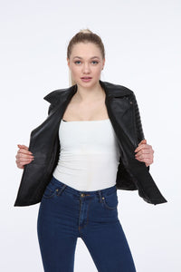 AILE Julia Leather Biker Jacket