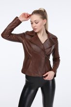 Load image into Gallery viewer, AILE Julia Leather Biker Jacket