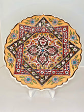 Load image into Gallery viewer, Turkish Hand-Painted Decorative Plate - Yellow