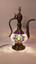 Load image into Gallery viewer, Turkish Mosaic Ewer (Pitcher) Table Lamp - Multicolor Starburst