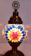 Load image into Gallery viewer, Filigree Mosaic Table Lamp - Multicolor Starburst