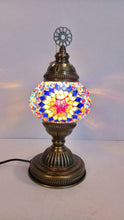 Load image into Gallery viewer, Filigree Mosaic Table Lamp - Multicolor Starburst