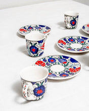 Load image into Gallery viewer, Turkish Handpainted Coffee Cup and Saucer Set
