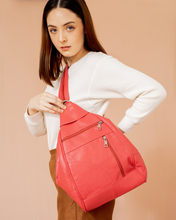 Load image into Gallery viewer, 2-in-1 Bag Lambskin Leather CORAL
